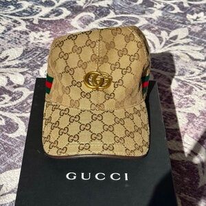 Gucci Tan Monogram Baseball Cap
